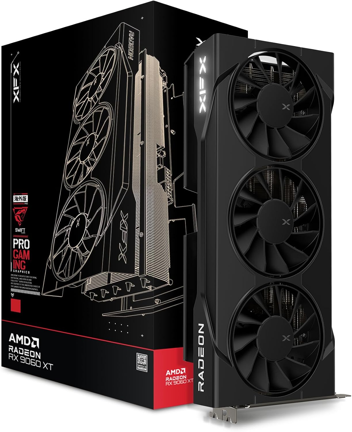 Swift AMD Radeon RX 9060 XT OC - Triple Fan Gaming Graphics Card 16Gb review and price