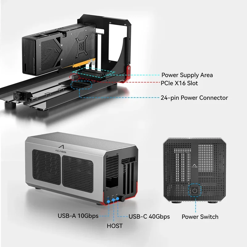 Acasis 40Gbps eGPU Enclosure w - Thunderbolt 4 External Gpu Enclosure review and price