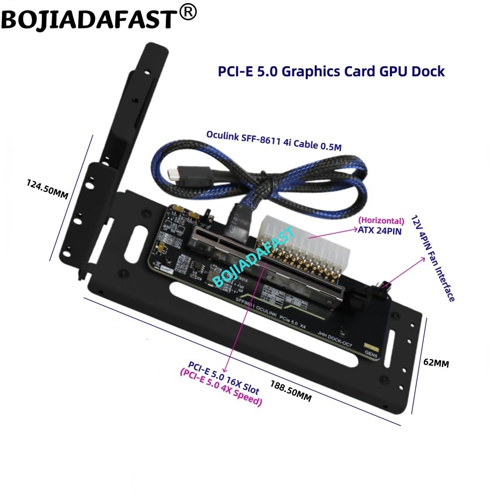 PCI-E 5.0 16X GEN5 Adapter Car - Oculink Egpu Dock Graphics Card review and price